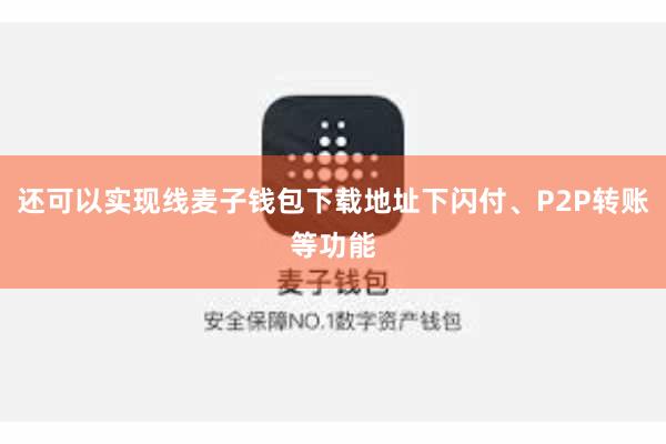 还可以实现线麦子钱包下载地址下闪付、P2P转账等功能