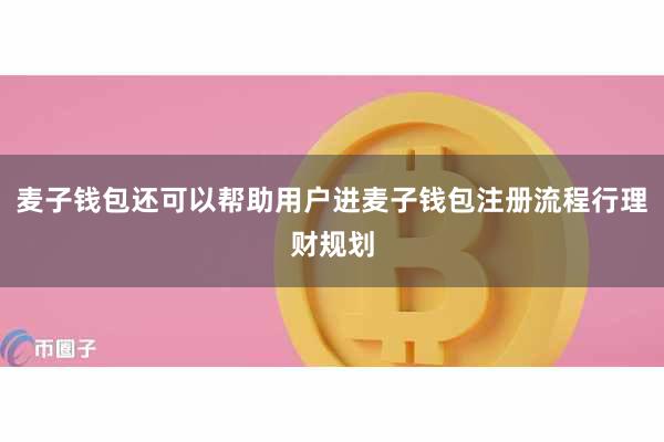 麦子钱包还可以帮助用户进麦子钱包注册流程行理财规划