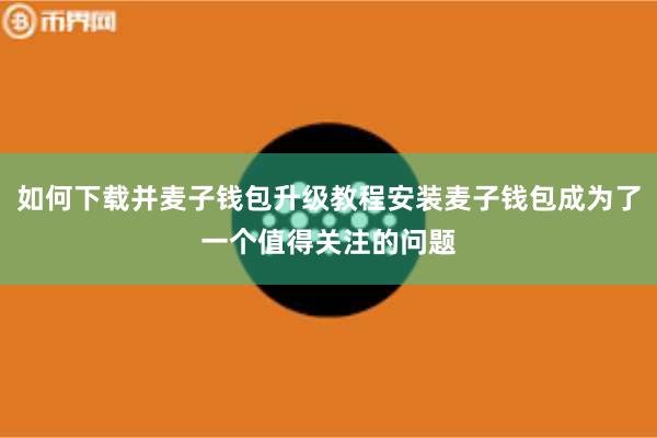 如何下载并麦子钱包升级教程安装麦子钱包成为了一个值得关注的问题